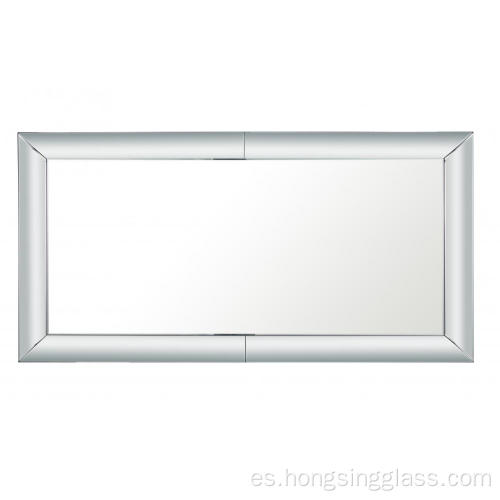 Espejo de espejo de astillas curvado simple y moderno espejo de piso